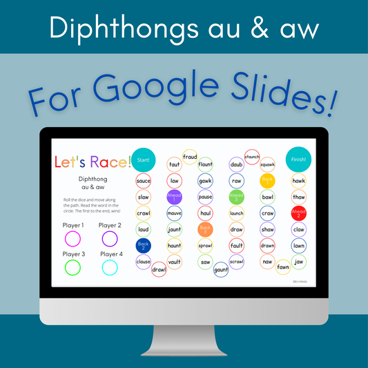 Diphthongs AU & AW - Google Slides - Games and Activities