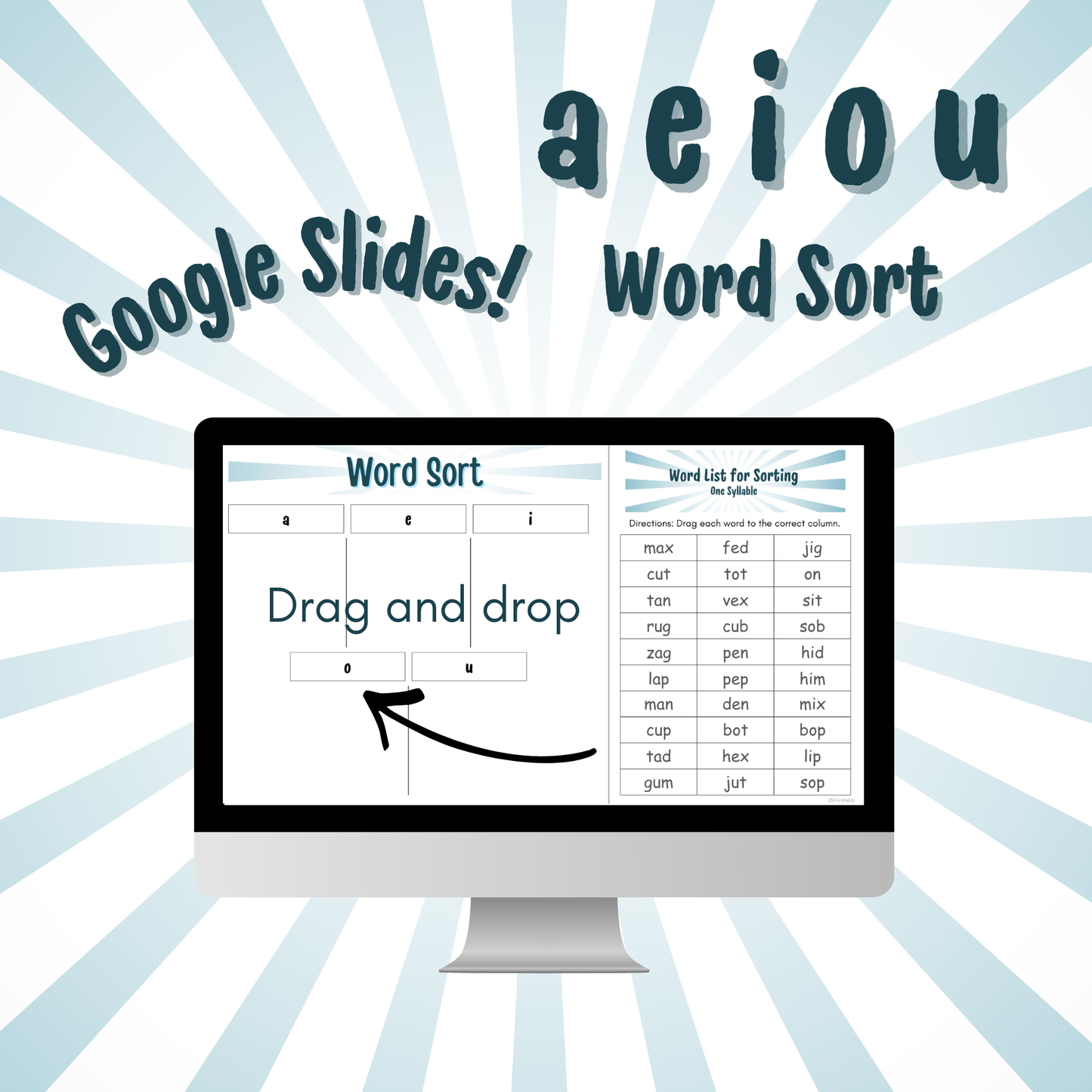 Word Sort - Google Slides - Short Vowels