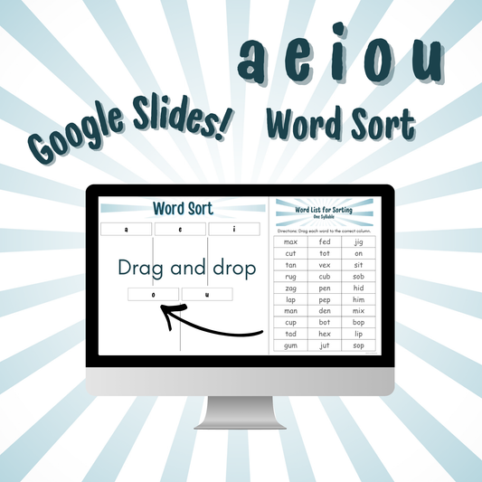 Word Sort - Google Slides - Short Vowels