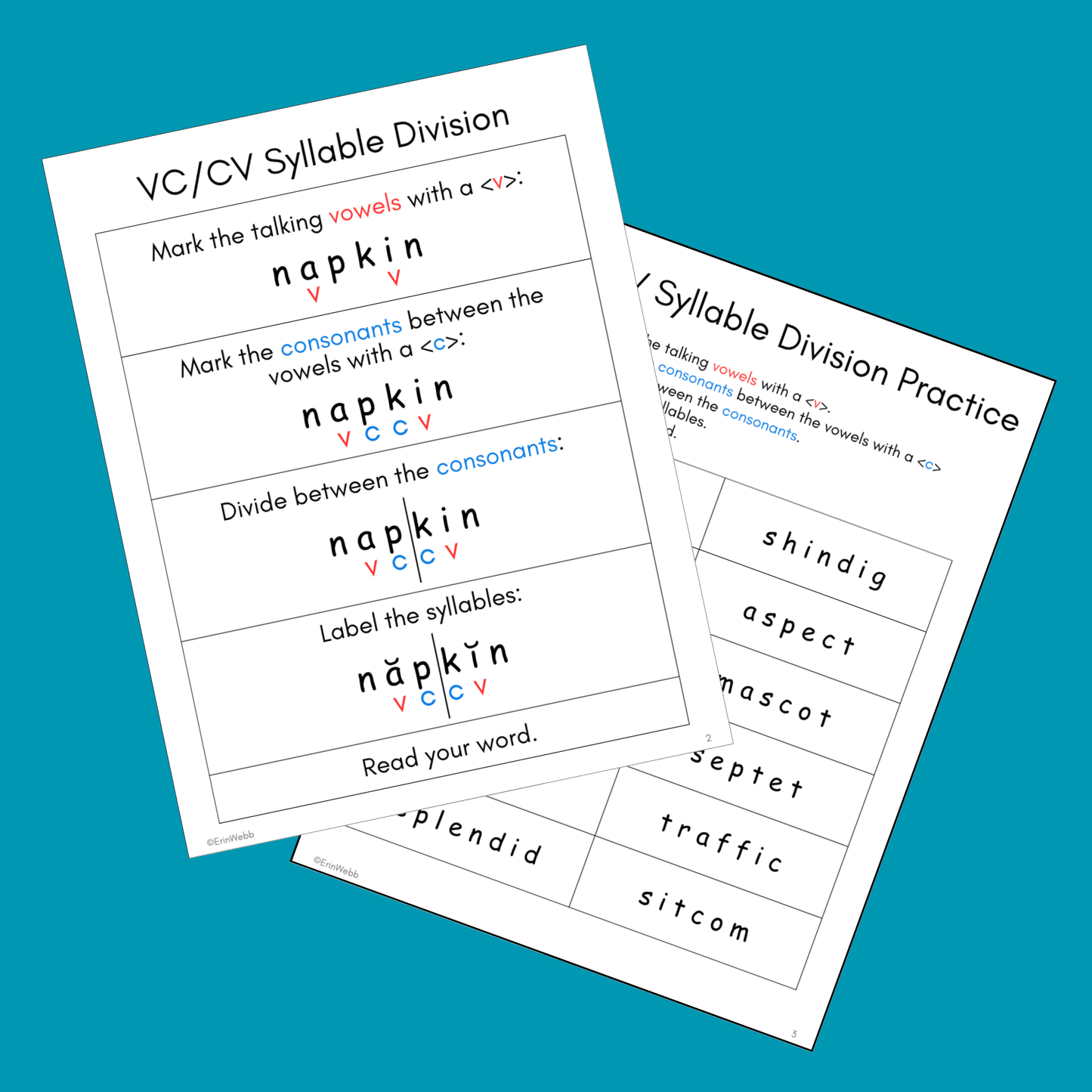 Syllable Division - Practice Workbook