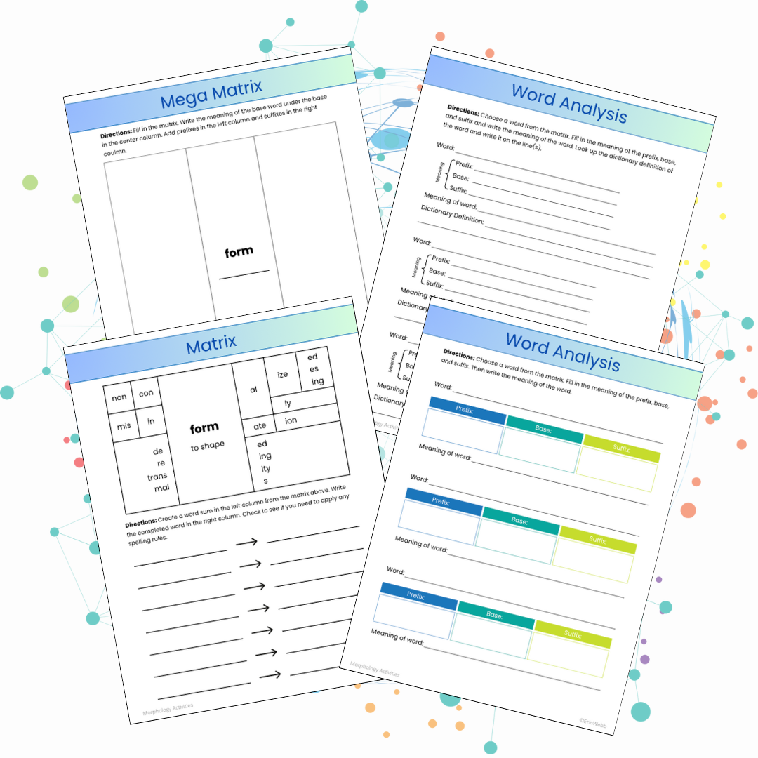 Morphology Activities - Base Word FORM
