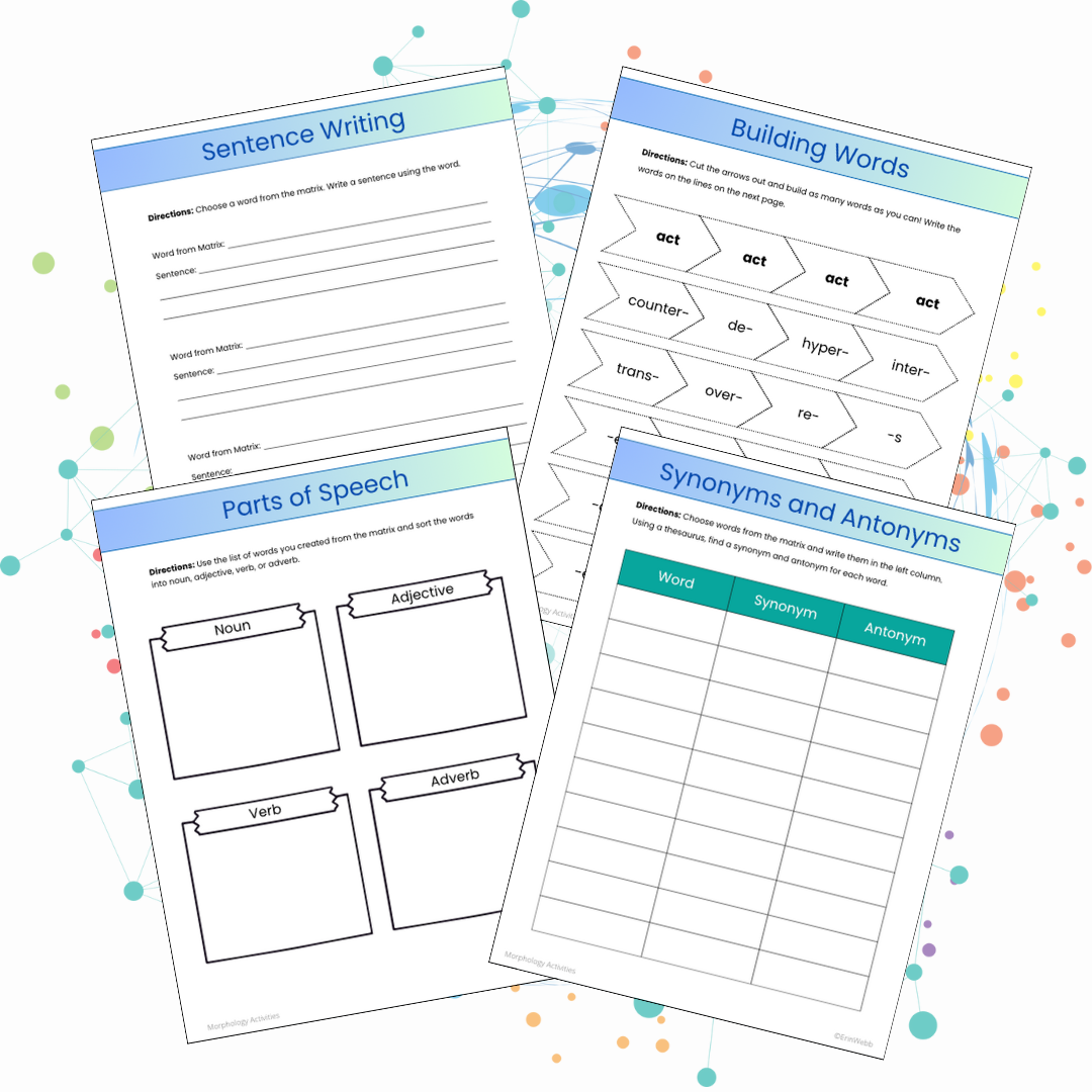 Morphology Activities - Base Word ACT