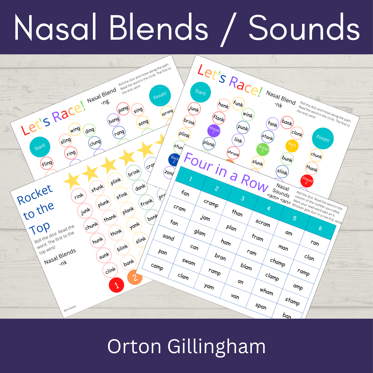 Nasal Blends and Sounds - Games and Activities