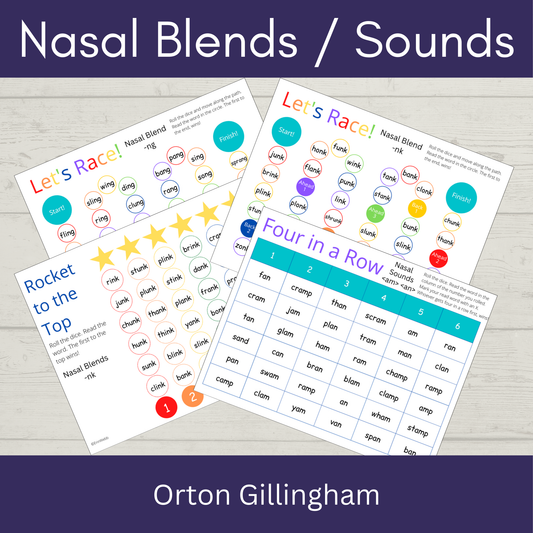 Nasal Blends and Sounds - Games and Activities