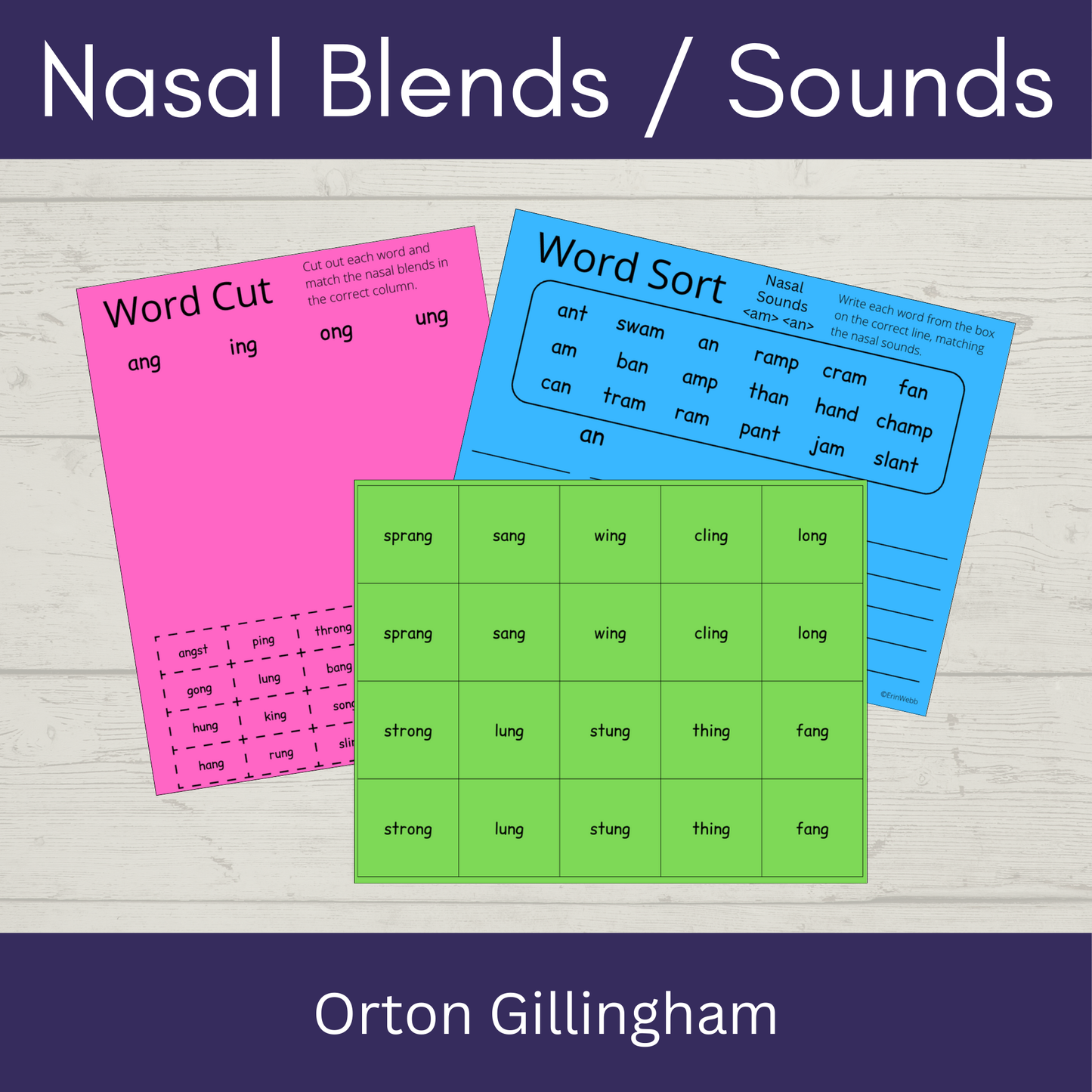 Nasal Blends and Sounds - Games and Activities